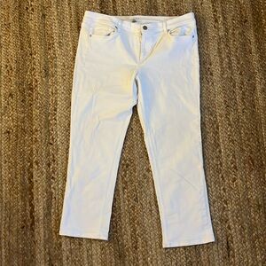 NWOT White Jeans Ann Taylor Loft 16 Crop